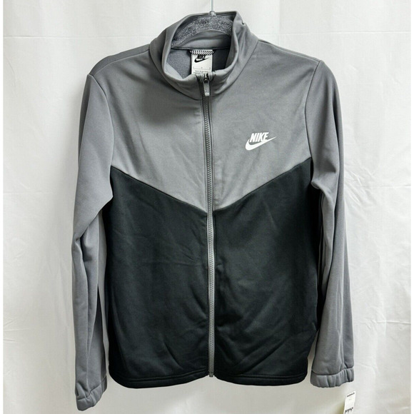 Nike Sportswear Tracksuit Jacket Smoke Gray Girl's Size Large FD3067 - Picture 1 of 7